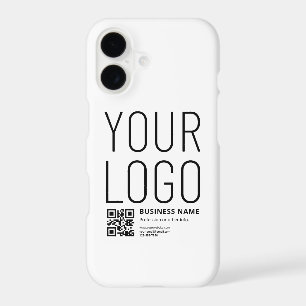 Your Logo w/Editable QR code & Text iPhone 17 Case