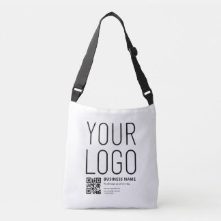 Your Logo w/Editable QR code & Text Crossbody Bag