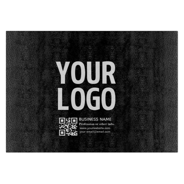 Your Logo w/Editable QR code & Text  Cutting Board (Front)