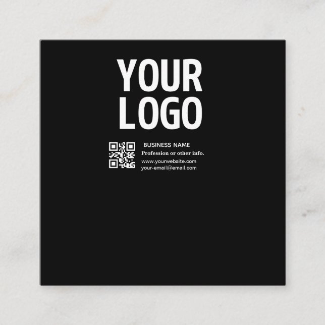 Your Logo w/Editable QR code & Text  Discount Card (Front)