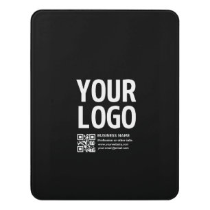 Your Logo w/Editable QR code & Text Door Sign