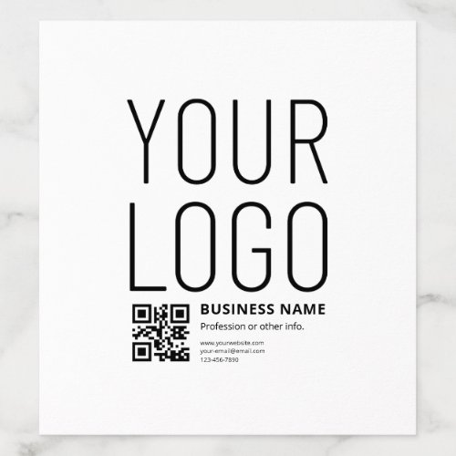 Your Logo w/Editable QR code & Text Envelope Liner