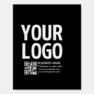 Your Logo w/Editable QR code & Text Foam Board