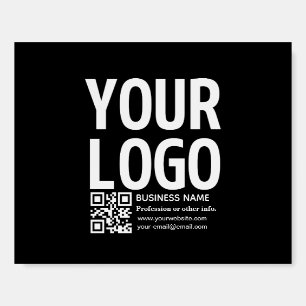 Your Logo w/Editable QR code & Text Foam Board