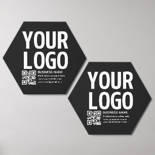 Your Logo w/Editable QR code & Text Foam Core Photo Tile