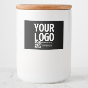 Your Logo w/Editable QR code & Text Food Label