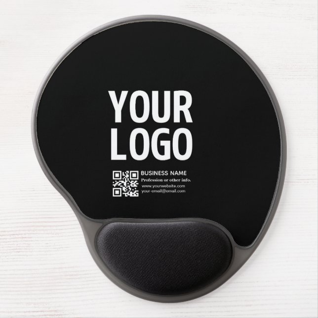 Your Logo w/Editable QR code & Text  Gel Mouse Pad (Front)