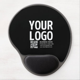 Your Logo w/Editable QR code & Text Gel Mouse Pad