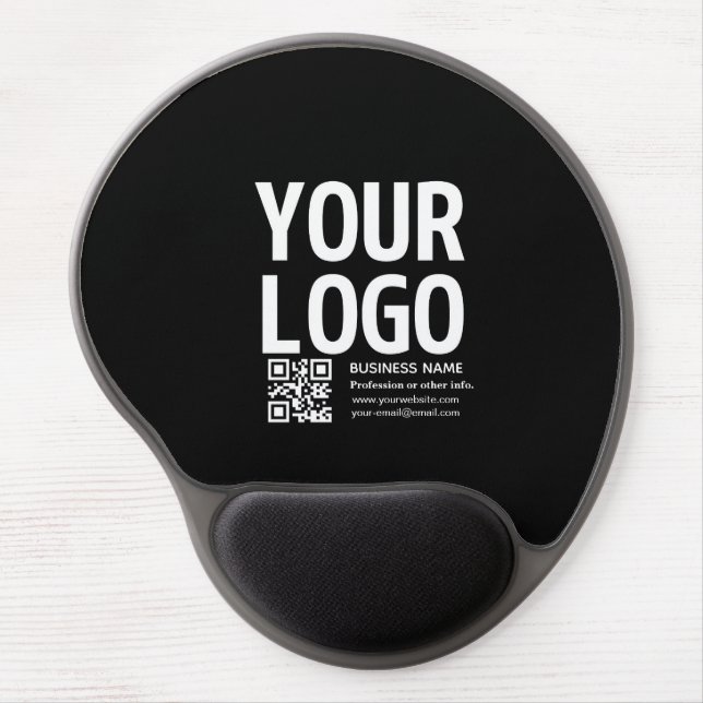 Your Logo w/Editable QR code & Text  Gel Mouse Pad (Front)