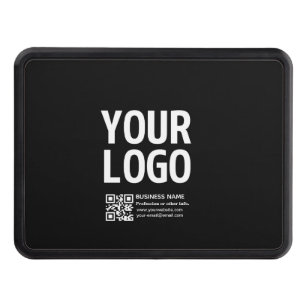 Your Logo w/Editable QR code & Text Hitch Cover