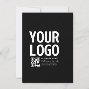 Your Logo w/Editable QR code & Text Holiday Card