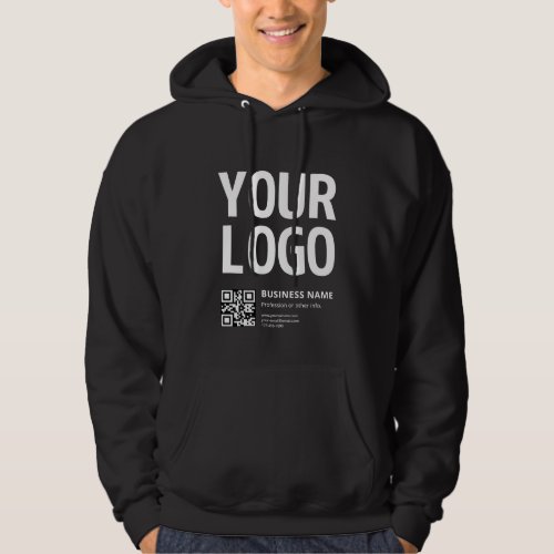 Your Logo w/Editable QR code & Text Hoodie