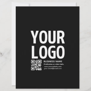 Your Logo w/Editable QR code & Text Letterhead