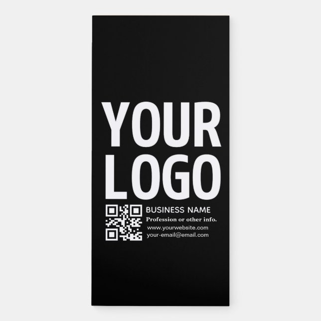 Your Logo w/Editable QR code & Text  Magnetic Notepad (Front)