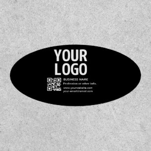 Your Logo w/Editable QR code & Text Patch