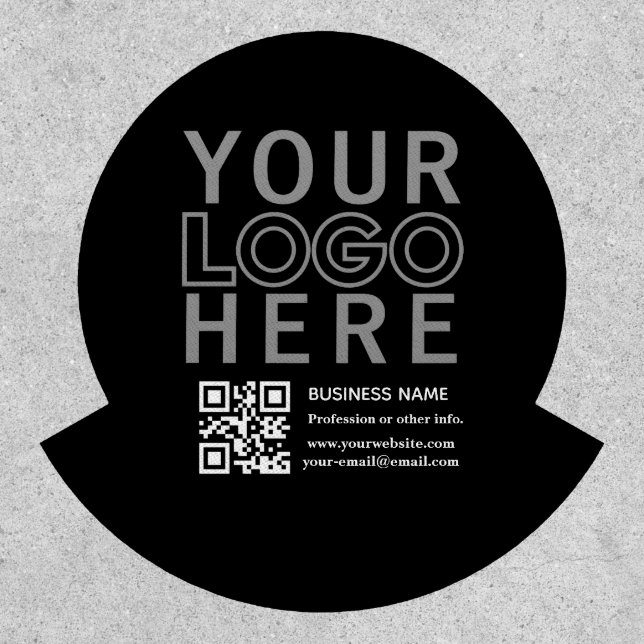 Your Logo w/Editable QR code & Text Patch (Front)