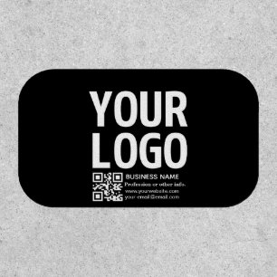 Your Logo w/Editable QR code & Text Patch