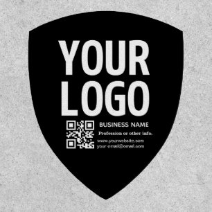 Your Logo w/Editable QR code & Text Patch