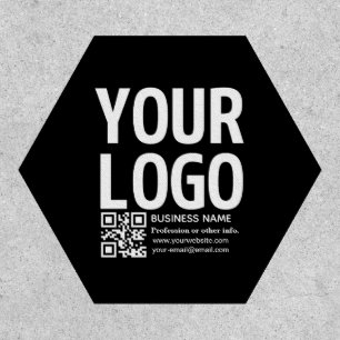 Your Logo w/Editable QR code & Text Patch