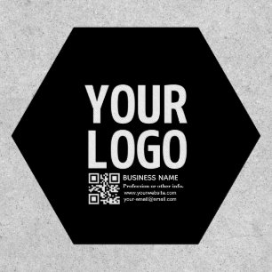 Your Logo w/Editable QR code & Text Patch