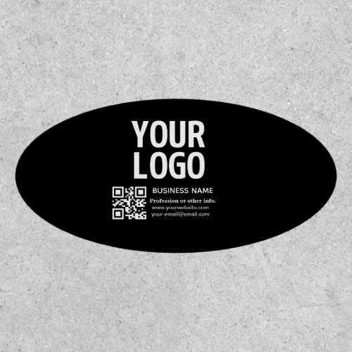 Your Logo w/Editable QR code & Text Patch