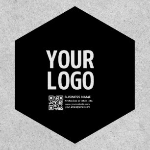 Your Logo w/Editable QR code & Text Patch