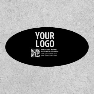 Your Logo w/Editable QR code & Text Patch