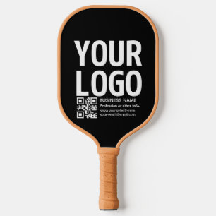 Your Logo w/Editable QR code & Text Pickleball Paddle