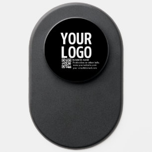 Your Logo w/Editable QR code & Text PopSocket