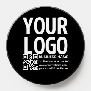 Your Logo w/Editable QR code & Text PopSocket