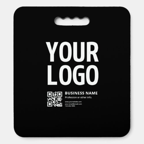 Your Logo w/Editable QR code & Text Seat Cushion