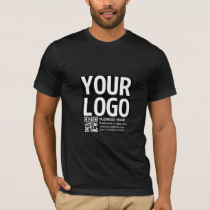 Your Logo w/Editable QR code & Text T-Shirt