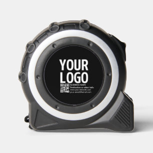 Your Logo w/Editable QR code & Text  Tape Measure