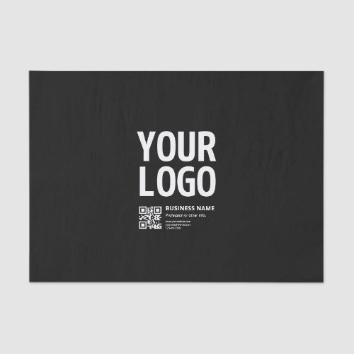 Your Logo w/Editable QR code & Text Tissue Paper
