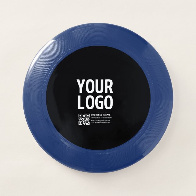 Your Logo w/Editable QR code & Text  Wham-O Frisbee (Front)