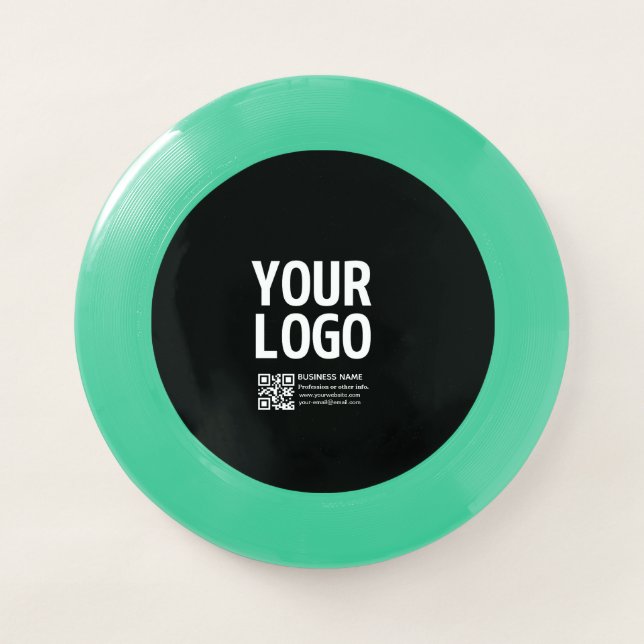 Your Logo w/Editable QR code & Text  Wham-O Frisbee (Front)