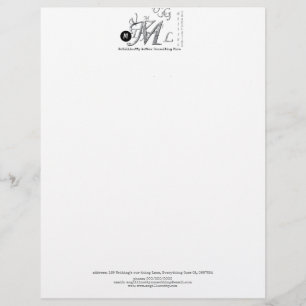 Your Logo w/Elegant Script Lettering Letterhead