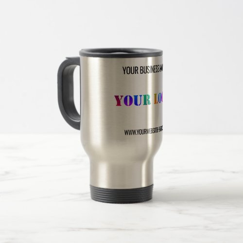 Your Logo Website Name Promotional Personalized  Travel Mug