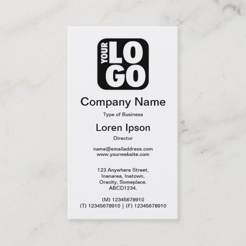 Your Logo - White Business Cards