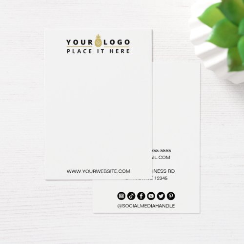Your Logo White Earring Necklace Display Cards