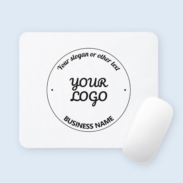 Your Logo with Editable Slogan & Business Name Mouse Pad (Creator Uploaded)