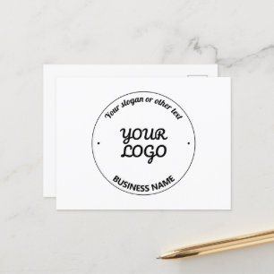 Your Logo with Editable Slogan & Business Name Postcard
