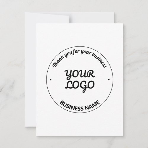 Your Logo with Editable Thank You  Business Name