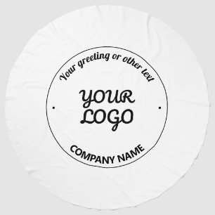 Your Logo with Editable Thank You & Business Name Beach Towel