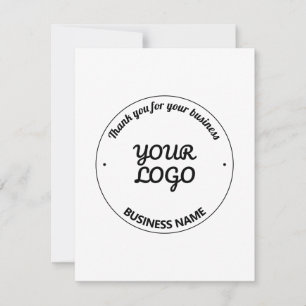 Your Logo with Editable Thank You & Business Name Card