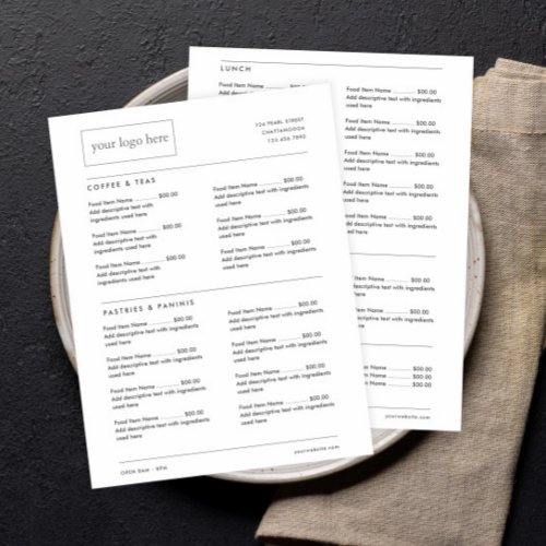 Your LogoSimple Restaurant Bar Menu Template