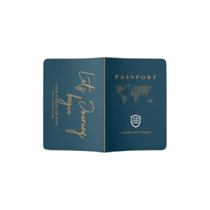 Your Logot Business   Dot Map Modern Quotes Passport Holder