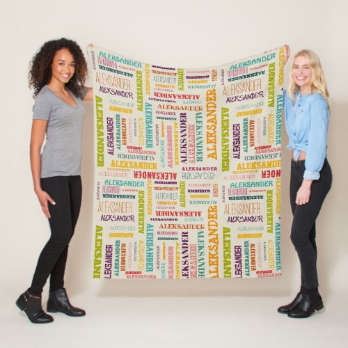 Your Long Name is All Over This Fleece Blanket