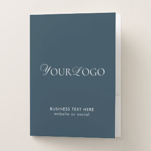 Your Long Thin Business Logo Text Company Custom Pocket Folder