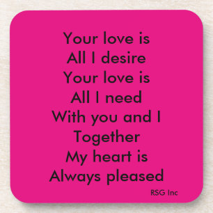 Your love drink coaster